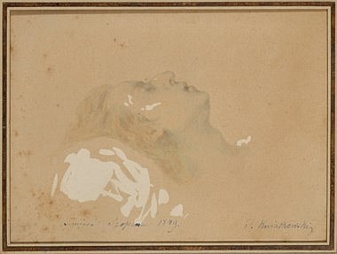 Teofil Kwiatkowski comparable auction result: teofil kwiatkowski poultousk 1809 1891 avallon portrait de fr d ric chopin sur son lit de mort graphite aquarelle rehauss de blanc 12 5 x 17 cm 4 7 8 x 6 5 8 in