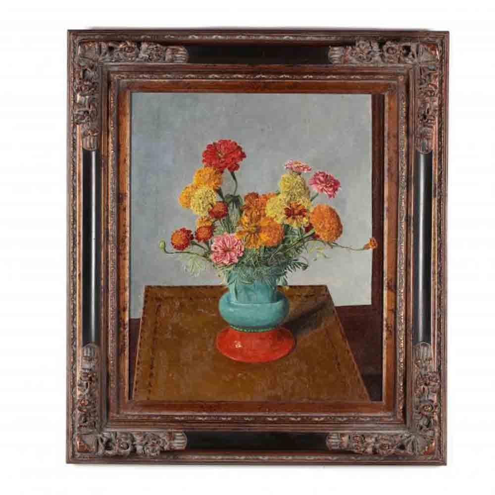 Hans Weingaertner comparable auction result: hans weingaertner german nj 1896 1970 still life with zinnias marigolds