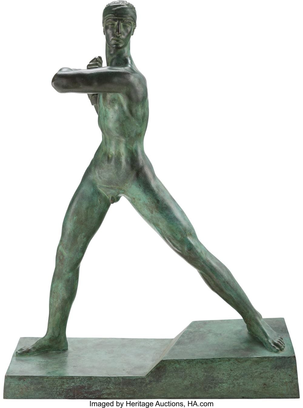 Raymond Delamarre comparable auction result: raymond delamarre french 1890 1986 david circa 1930 bronze 29 1 2 x 21 3 4 x