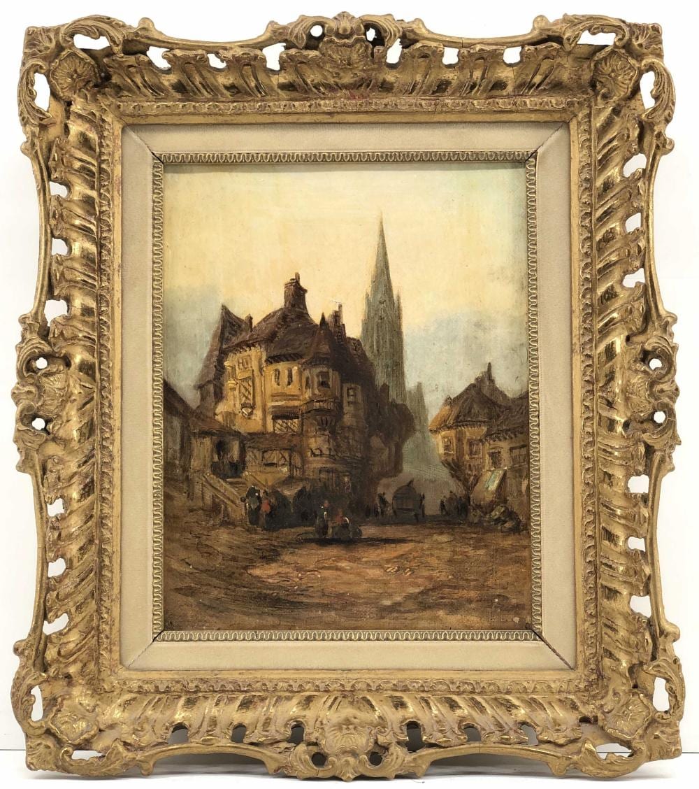 Alfred Gomersal Vickers comparable auction result: alfred gomersal vickers view in ghent belgium oil on canvas