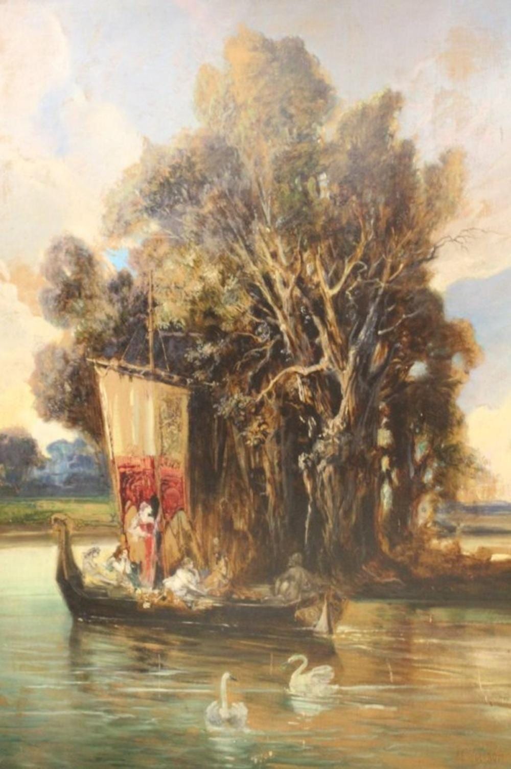 Friedrich Ernst Wolfrom comparable auction result: friedrich ernst wolfrom 1857 1920 romantische landschaft dariert 1913