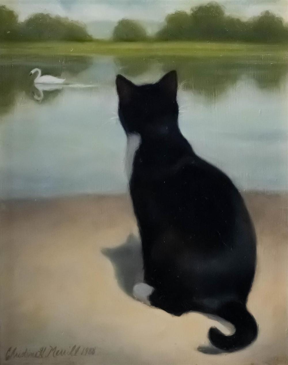 Christine Herman Merrill comparable auction result: christine herman merrill american 20th 21st century if only oil on board 10 x 8 in