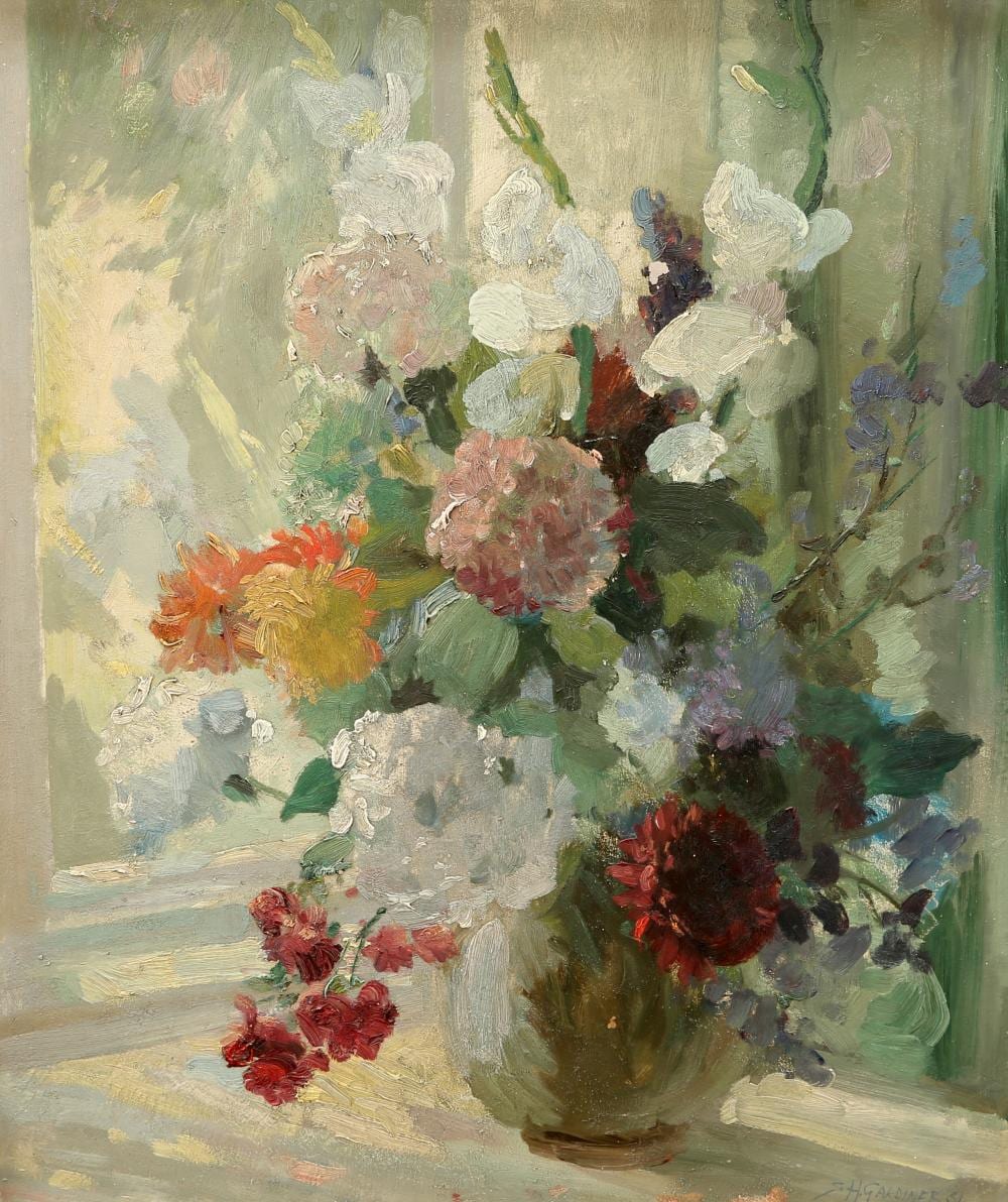 Stanley Horace Gardiner comparable auction result: stanley horace gardiner 1887 1952 still life of flowers in a vase signe