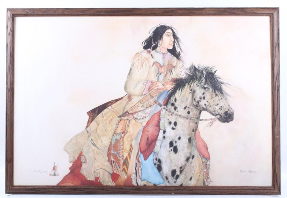 Carol Griggs comparable auction result: signed carol griggs brave horse watercolor print