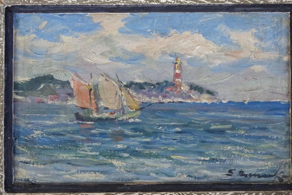 Eugeniusz Dzierzencki comparable auction result: eugeniusz dzierzencki 1904 1990 segelboot vor leuchtturm
