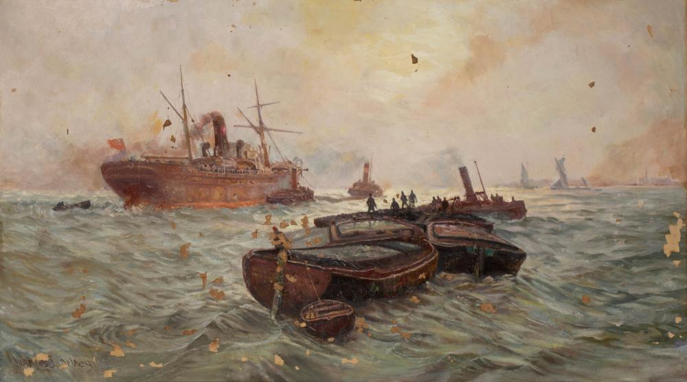 Charles John DeLacy comparable auction result: charles john delacy british 1856 1936 nautical painting