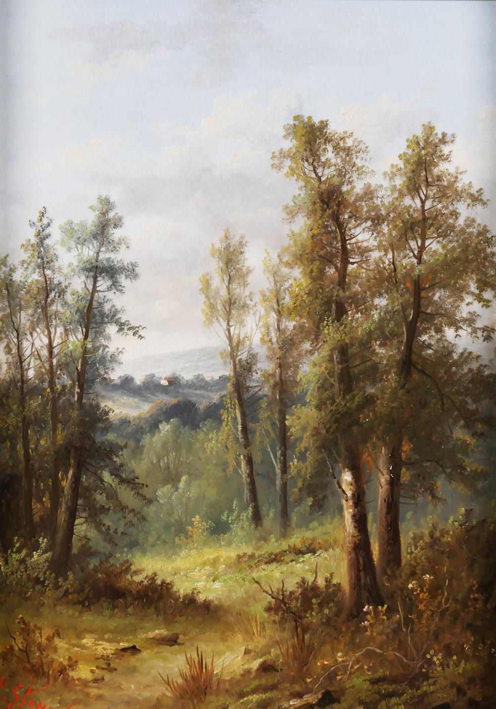 Ada Stone comparable auction result: ada stone landscape oil on canvas