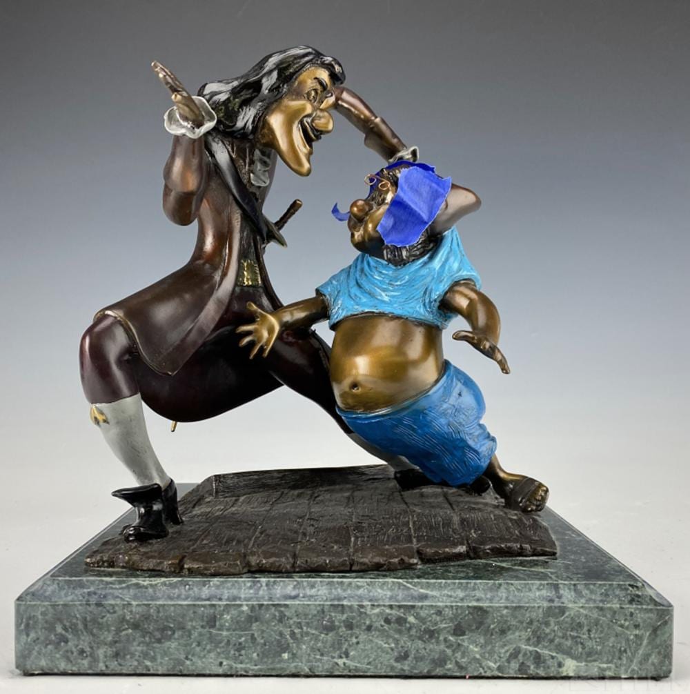 Ollie Johnston comparable auction result: ollie johnston 1912 2008 disney hook smee bronze