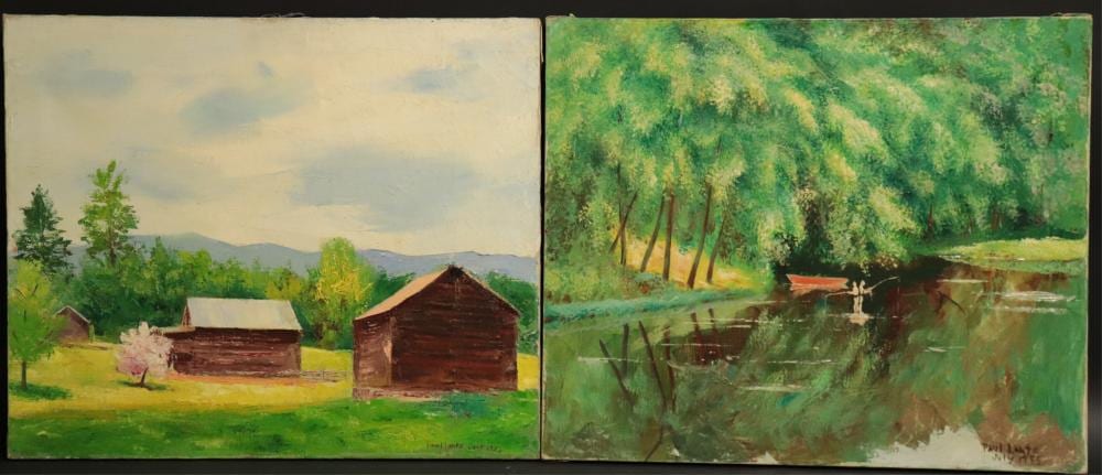 Paul Lantz comparable auction result: paul lantz country landscapes o c