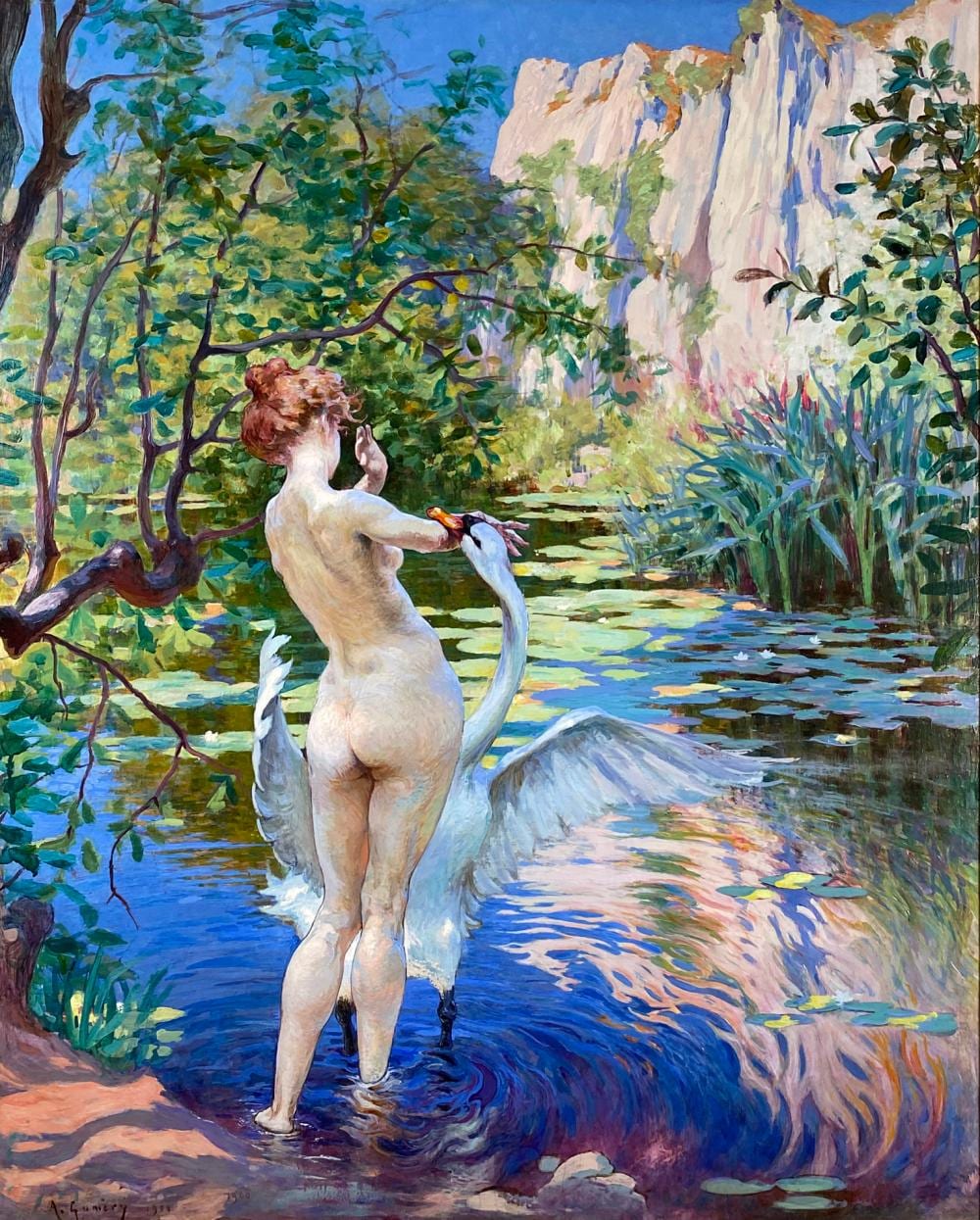 Adolphe-Erneste Gumery comparable auction result: adolphe gumery french 1861 1943 leda and the swan