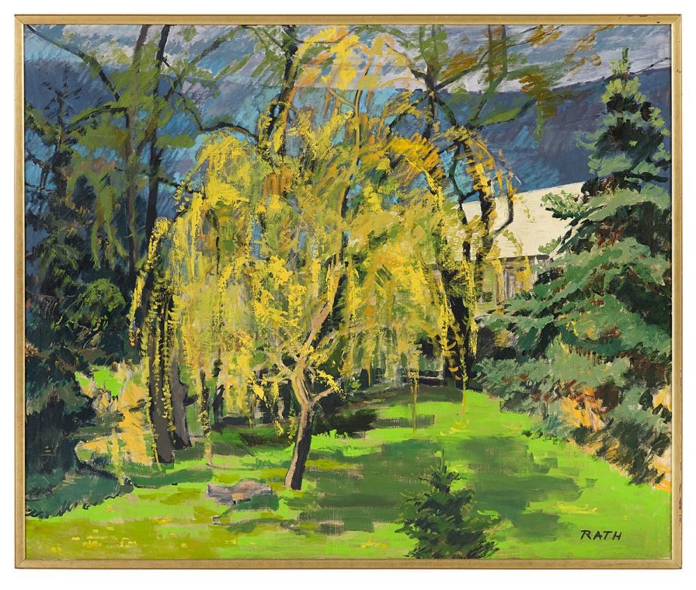 Hildegard Rath comparable auction result: hildegard rath german new york 1909 1994 weeping willow in bloom