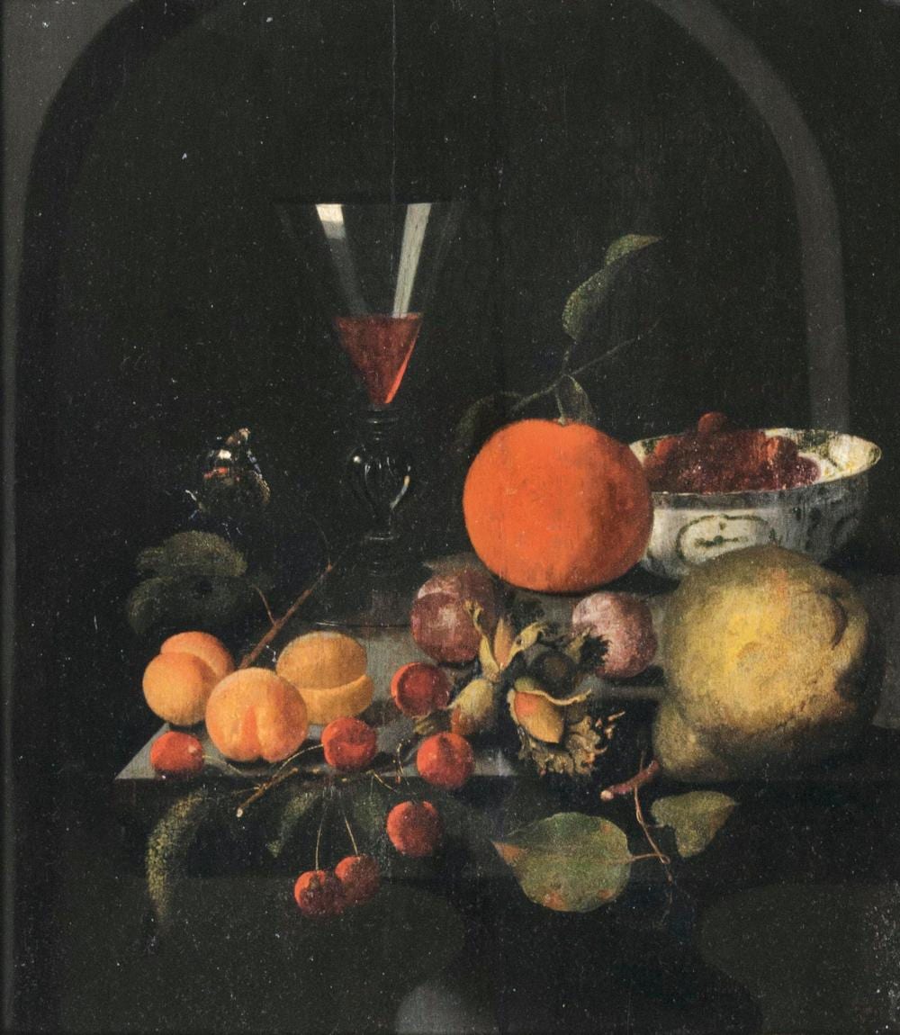 Martinus N. Nellius comparable auction result: martinus n nellius vor 1669 den haag 1719 table still life with orange