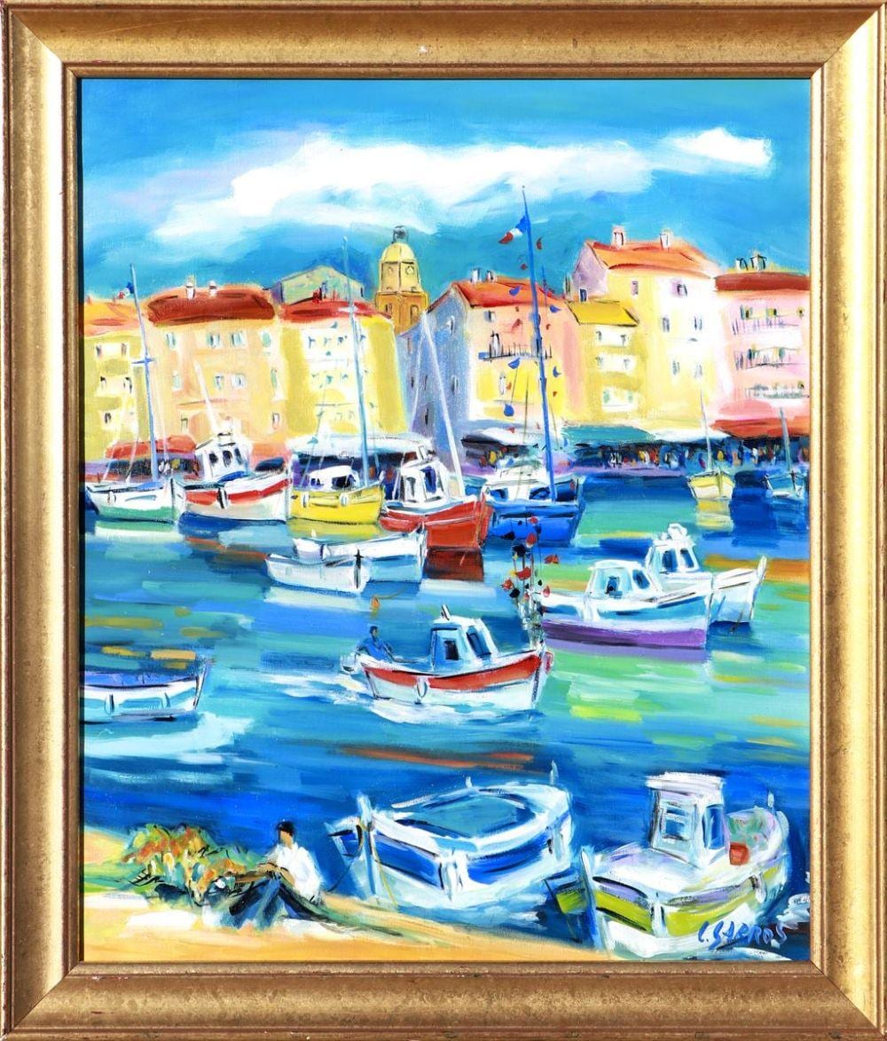 catherine garros n e en 1954 saint tropez huile sur toile sign en bas · Cannes Enchères · 2020-05-05 Catherine Garros comparable auction result: catherine garros n e en 1954 saint tropez huile sur toile sign en bas