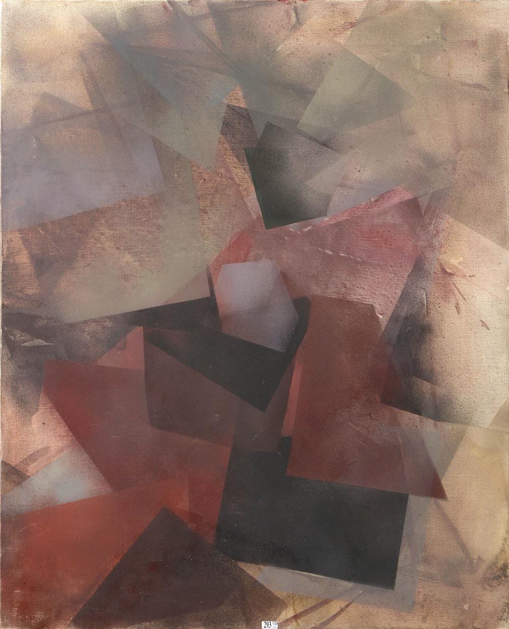 Marthe Wéry comparable auction result: huile sur toile composition g om trique sign en bas gauche m w ry ecole belge dim 100x80cm