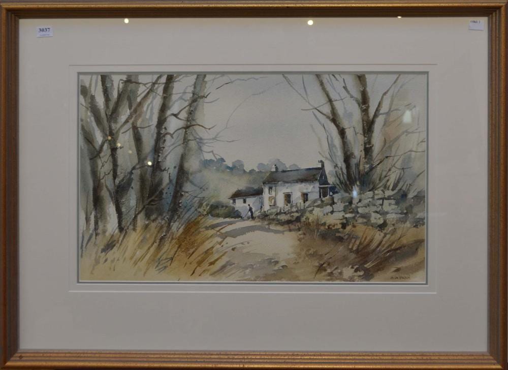 Anthony A. Prout comparable auction result: anthony a prout landscape with house watercolour frame size 34 x 54cm condition very good well framed