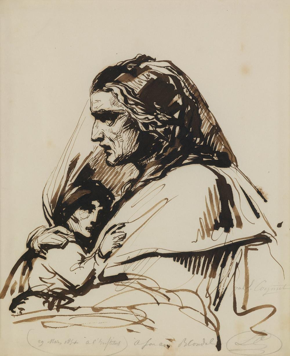 l on cogniet paris 1794 1880 paris two drawings · Swann Auction Galleries · 2020-05-21 Léon Cogniet comparable auction result: l on cogniet paris 1794 1880 paris two drawings
