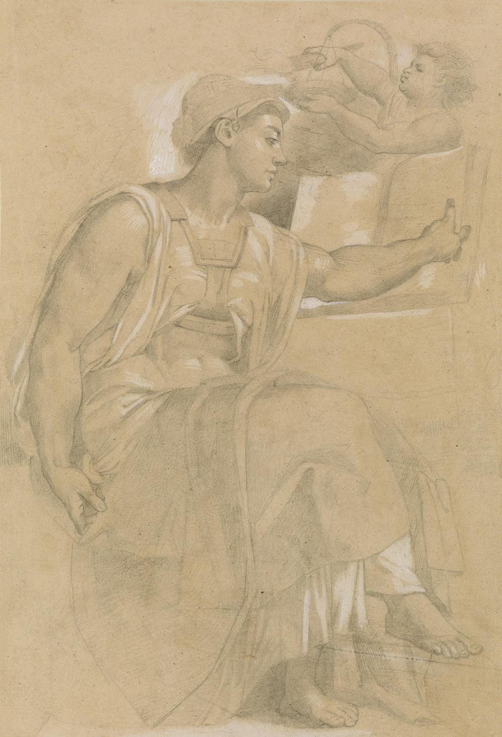 Philipp Veit comparable auction result: philipp veit berlin 1793 1877 mainz the erythrean sybil after michelangelo