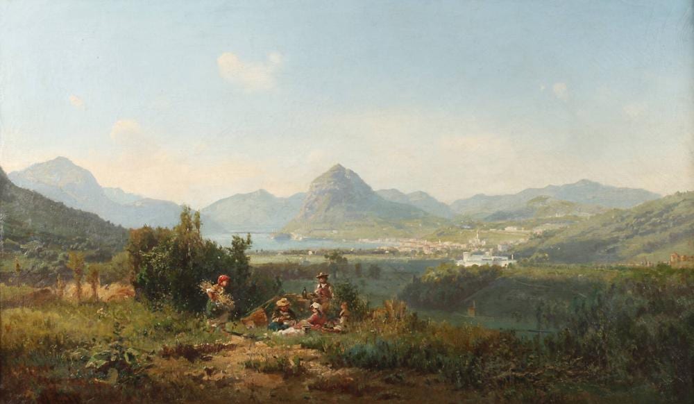 Ambrogio Preda comparable auction result: ambrogio preda rast am luganersee