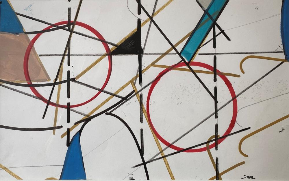 Pepe Caceres comparable auction result: pepe caceres n en 1941 composition g om trique
