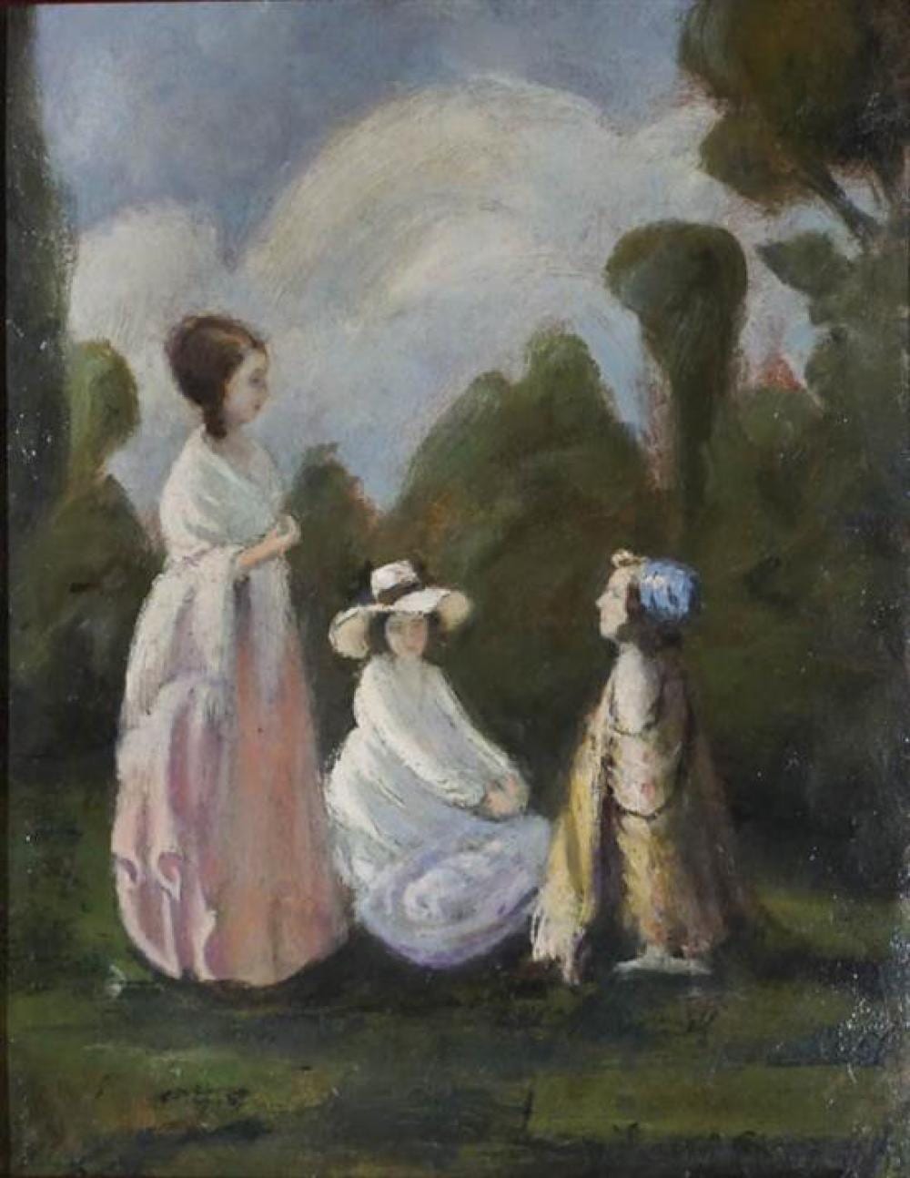 Béla Iványi Grünwald comparable auction result: b la iv nyi gr nwald hungarian 1867 1940 outdoor activities oil on panel 19 3 4 x 14 1 2 in