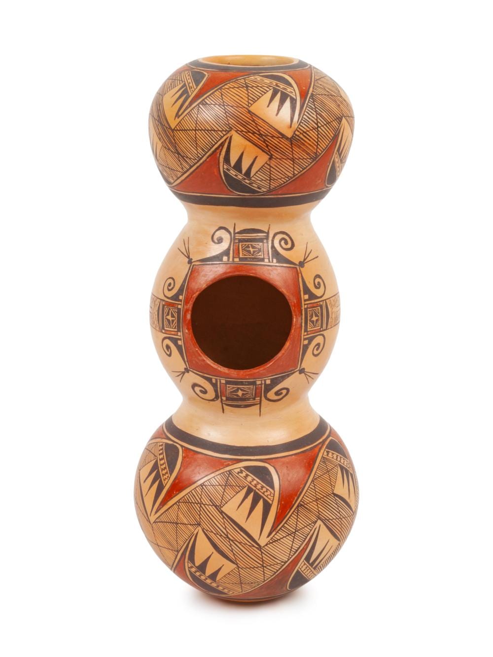 Priscilla Namingha Nampeyo comparable auction result: priscilla namingha nampeyo hopi 1924 2008 triple lobe canteen