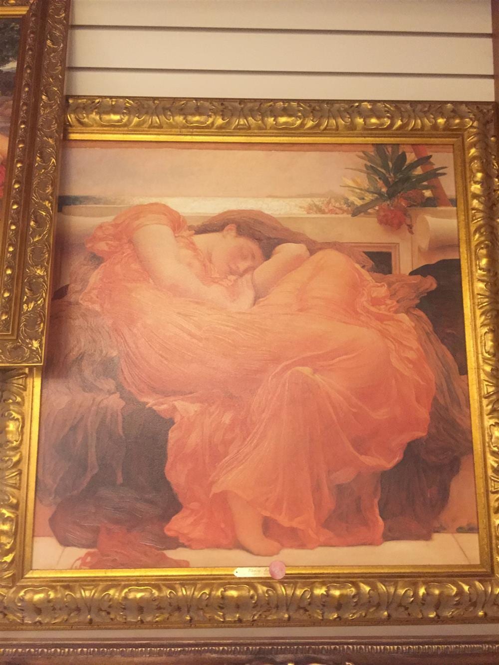 Frederick Leighton comparable auction result: frederick leighton print of pink dress lady