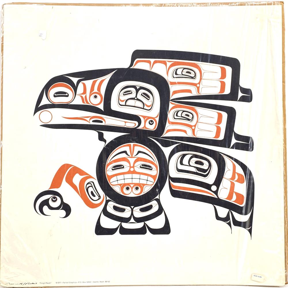 Glen Rabena comparable auction result: glen rabena tlingit raven print