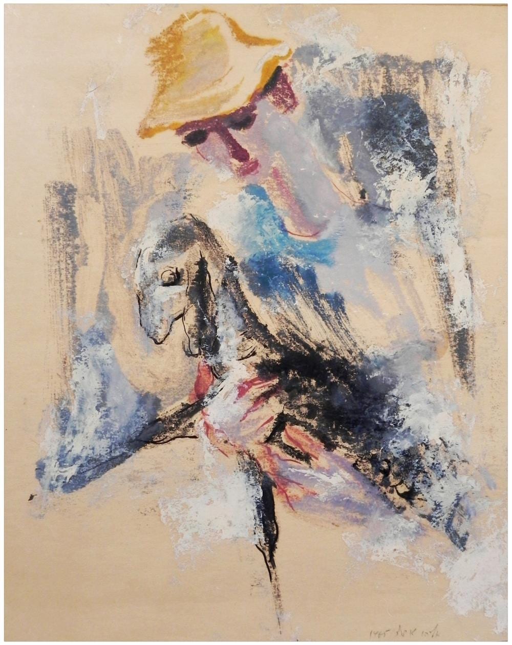 Eliahu Adler comparable auction result: eliahu adler israeli romanian 1912