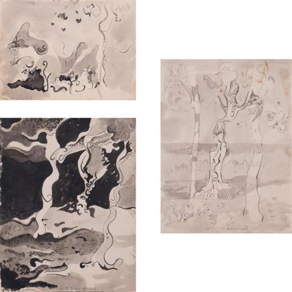 Marie Raymond comparable auction result: marie raymond 1908 1988 set of three works on paper