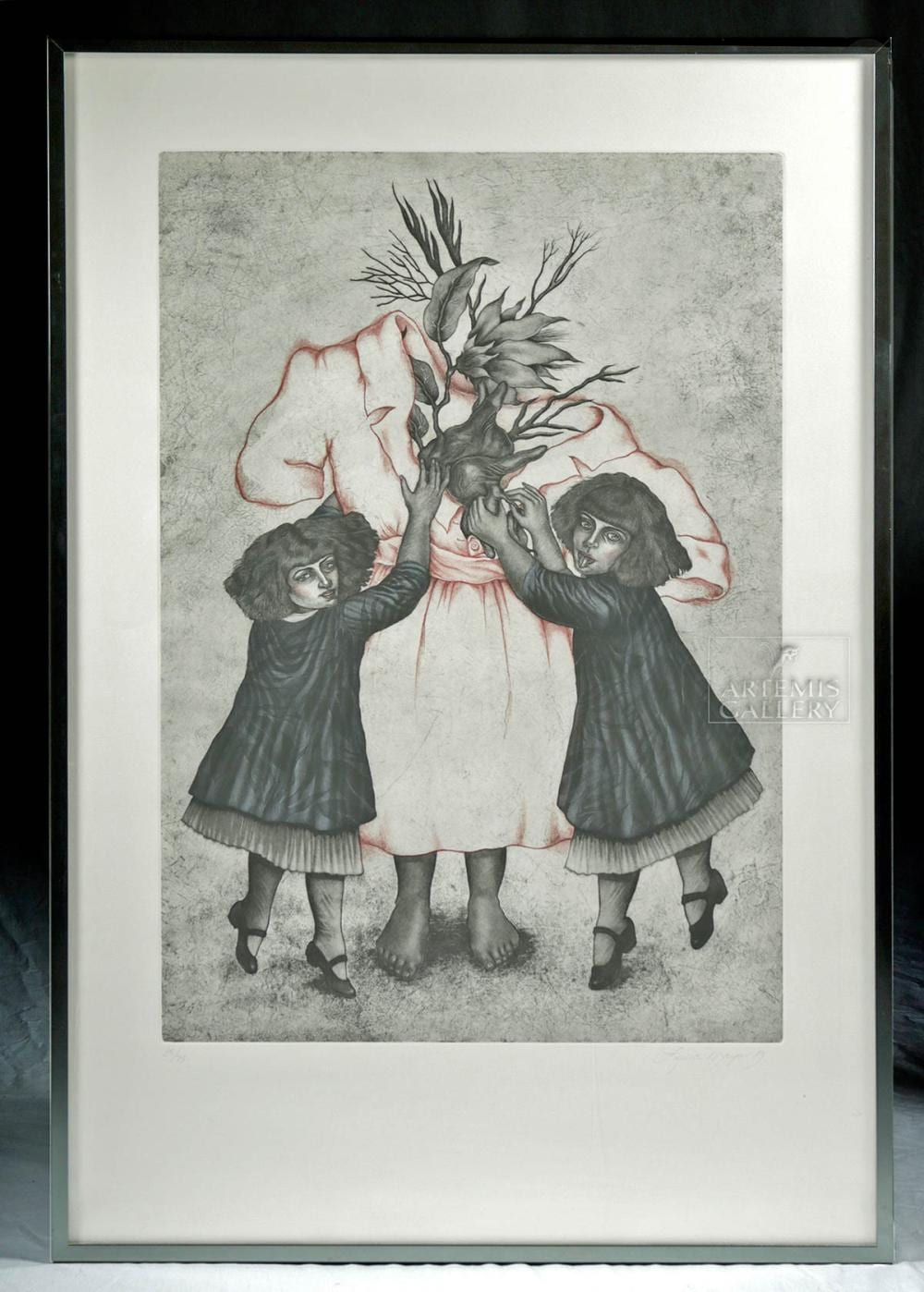 Lucia Maya comparable auction result: signed 1989 lucia maya etching madre fagia