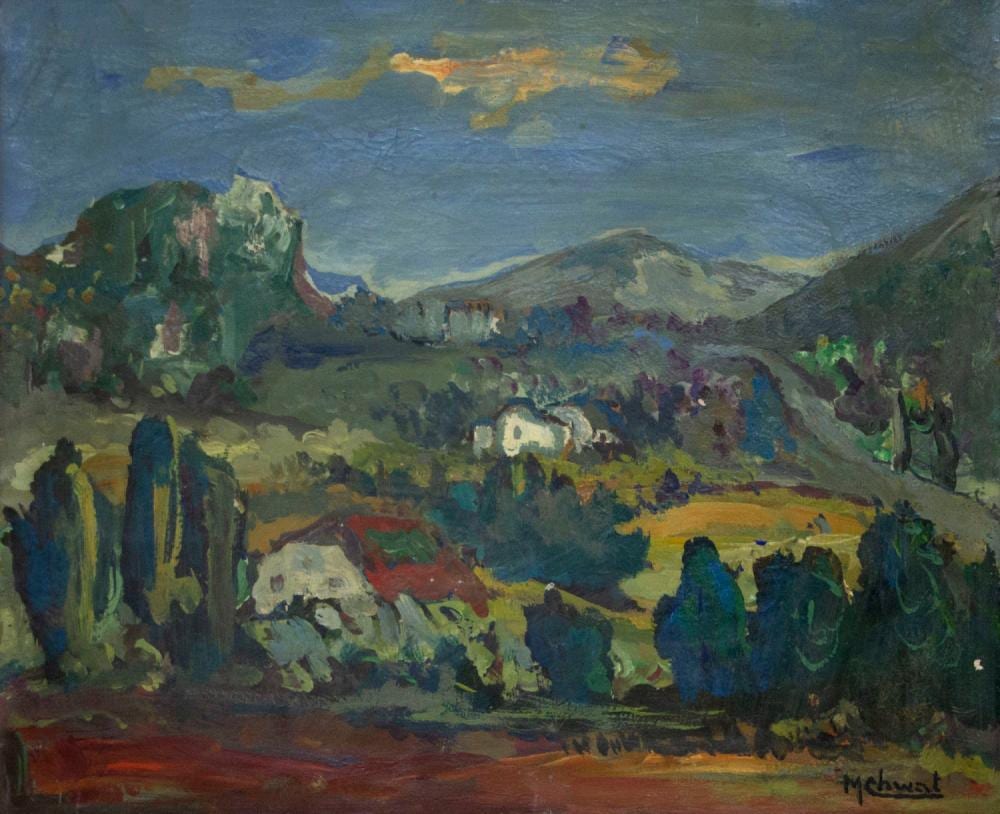 Molli Chwat comparable auction result: molli chwat polish french 1888 1979 landscape oil on canvas