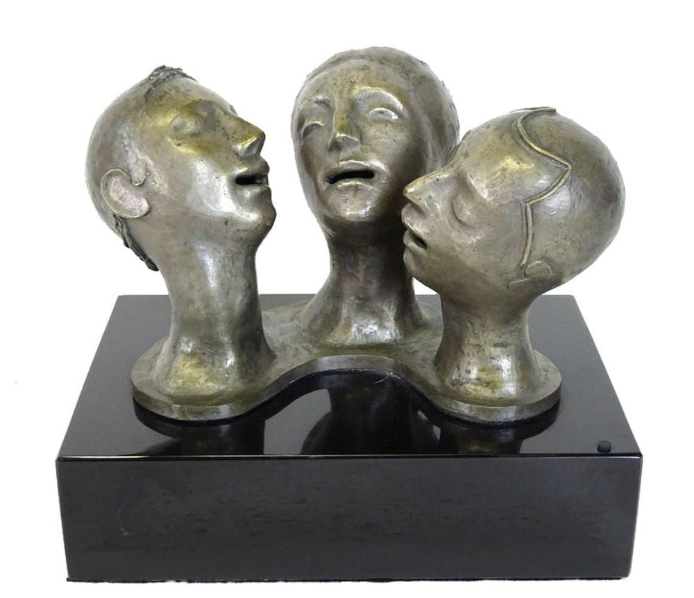 Kahlil George Gibran comparable auction result: kahlil george gibran american 1922 2008 bronze