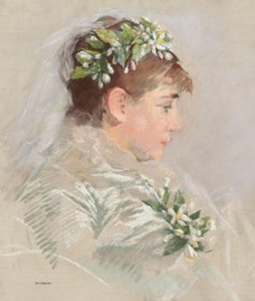 Eva Gonzalès comparable auction result: eva gonzal s 1849 1883 la mari e jeanne gonzal s