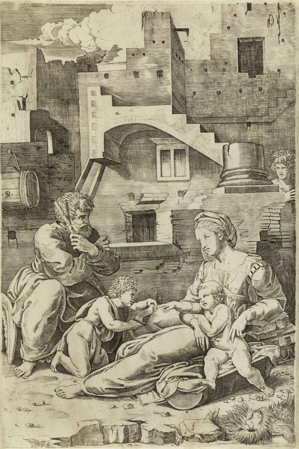 Marco Dente comparable auction result: marco dente ravenna 1493 roma 1527 la madonna della coscia lunga