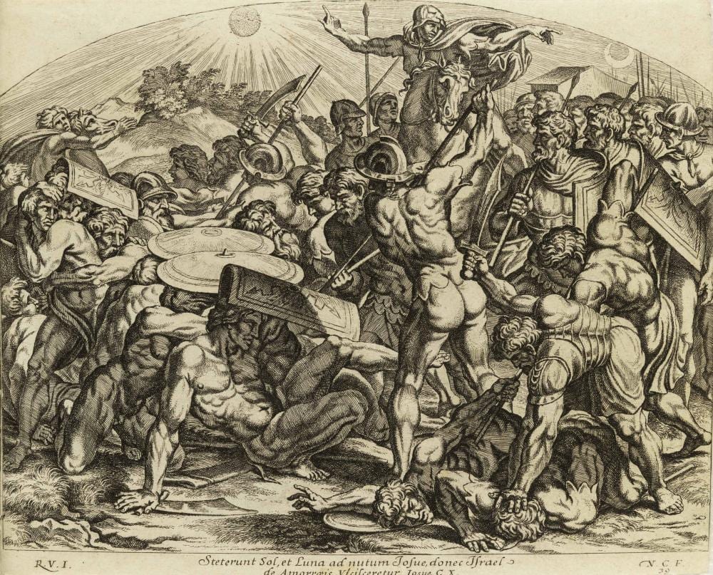Nicolas Chaperon comparable auction result: nicolas chaperon ch teaudun 1612 lyon 1656 la battaglia di giosu