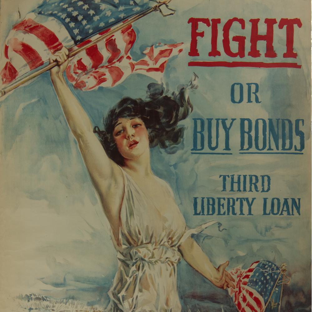 Howard Chandler comparable auction result: howard chandler christy fight or buy bonds poster