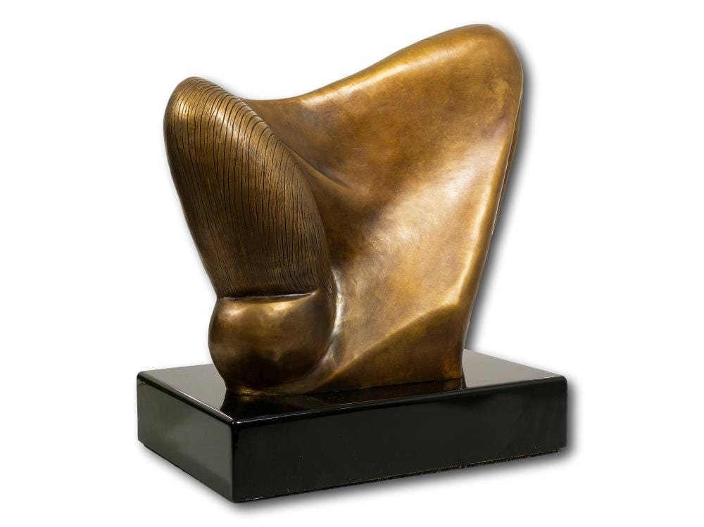 Carlos Neto comparable auction result: carlos neto sa born 1955 bronze abstract form i signed numbered 1 1 and with foundry stamp 48cm x 47cm including base