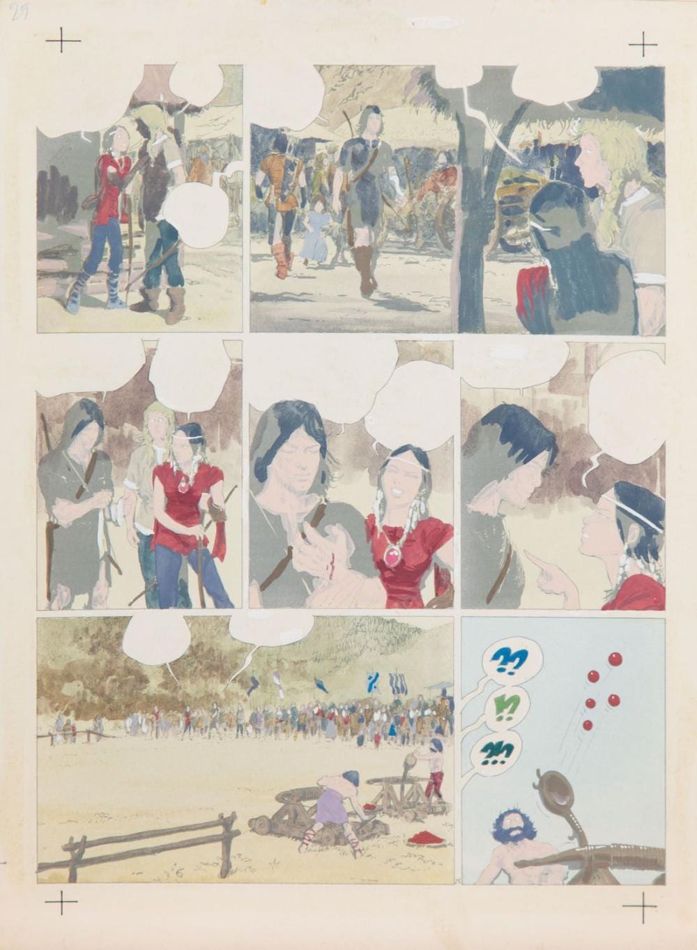 Grzegorz Rosinski comparable auction result: grzegorz rosinski b 1941 thorgal vol ix archers comic board circa 1985