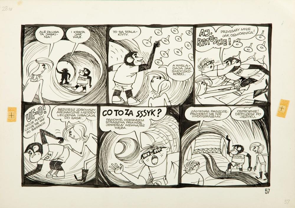 Henryk Jerzy Chmielewski comparable auction result: henryk jerzy chmielewski b 1923 tytus romek a tomek book vi tytus the geologist comic board 57 circa 1980