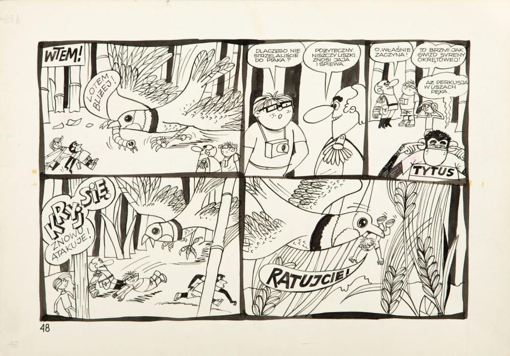 Henryk Jerzy Chmielewski comparable auction result: henryk jerzy chmielewski b 1923 tytus romek a tomek book vi tytus the geologist comic board 48 1982