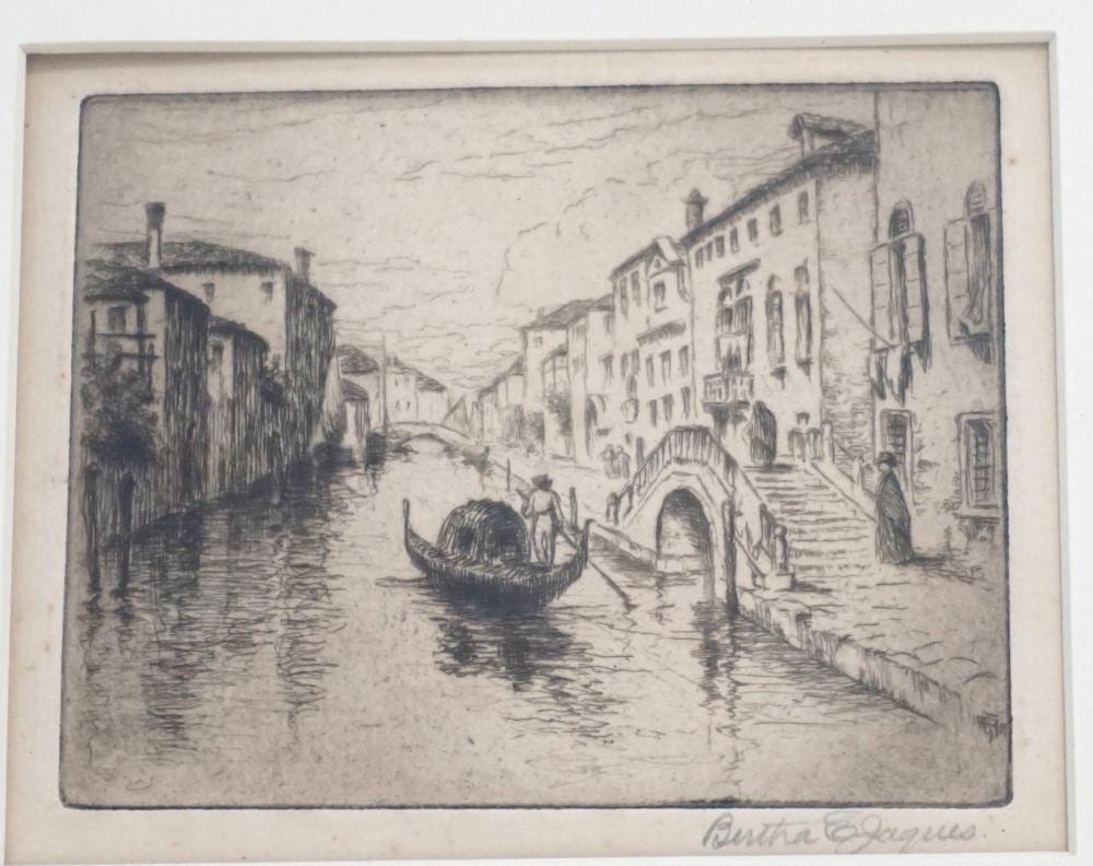 Bertha Jacques comparable auction result: bertha jacques 1863 1941 signed venice etching