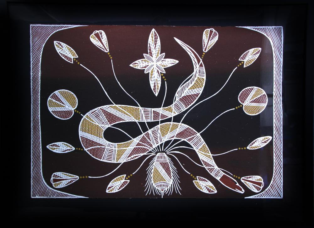 Joey Nganjmirra comparable auction result: joey nganjmirra freshwater eel
