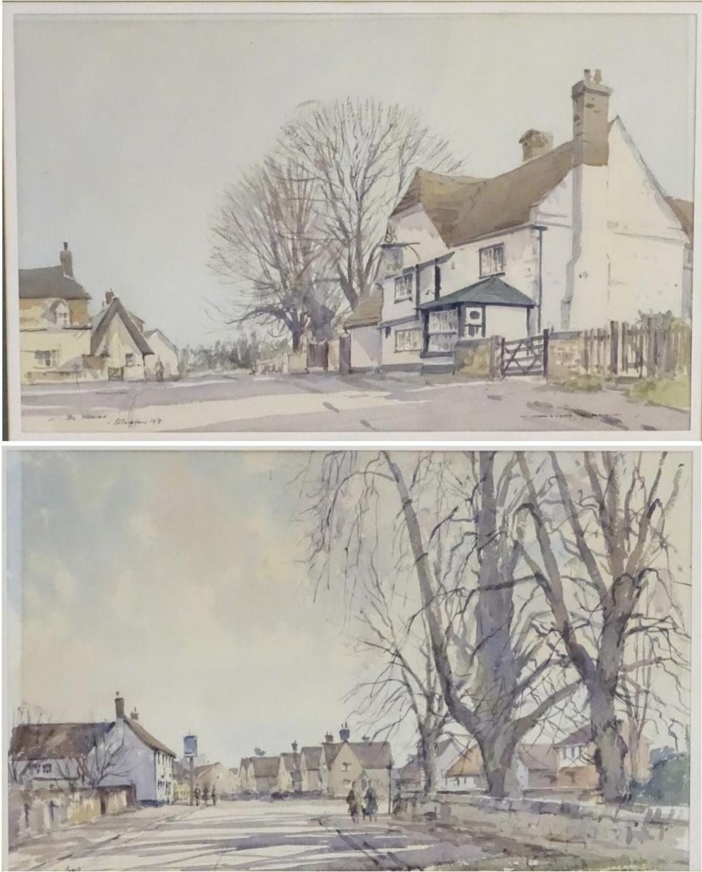 David Green comparable auction result: david green xx english school watercolour x2
