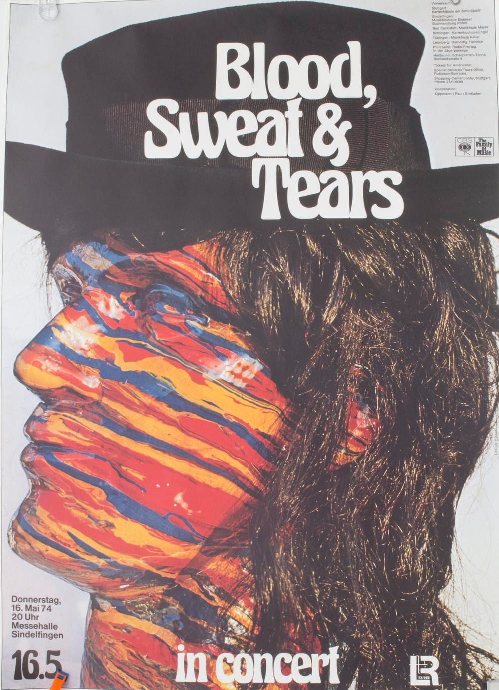 Günther Kieser comparable auction result: g nther kieser 1930 konzertplakat blood sweat and tears a concert poster blood sweat and tears sindelfingen