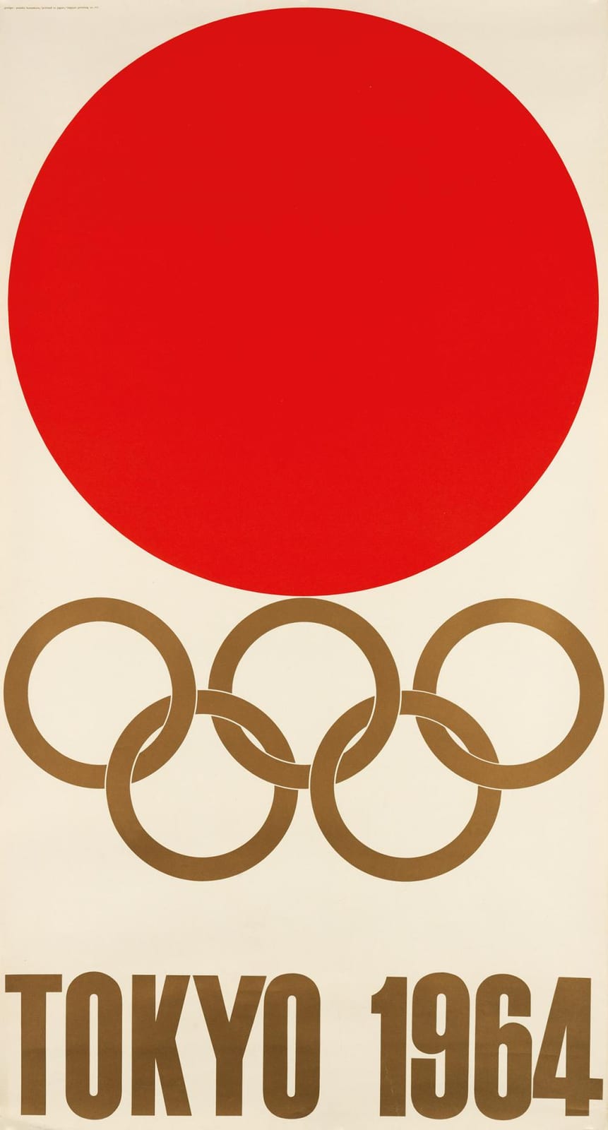 yusaku kamekura 1915 1997 tokyo 1964 1962 40x21 inches 102x55 cm toppan printing co ltd tokyo · Swann Auction Galleries · 2020-06-18 Yusaku Kamekura comparable auction result: yusaku kamekura 1915 1997 tokyo 1964 1962 40x21 inches 102x55 cm toppan printing co ltd tokyo
