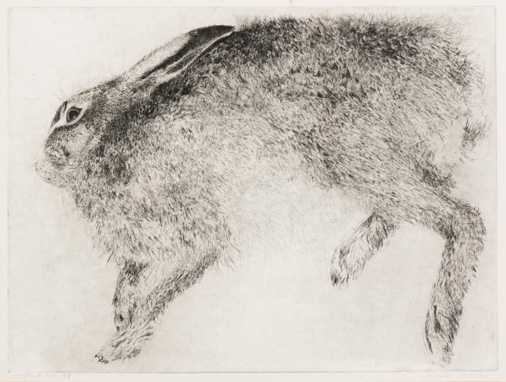 Charles Donker comparable auction result: two signed etchings of animals by charles donker