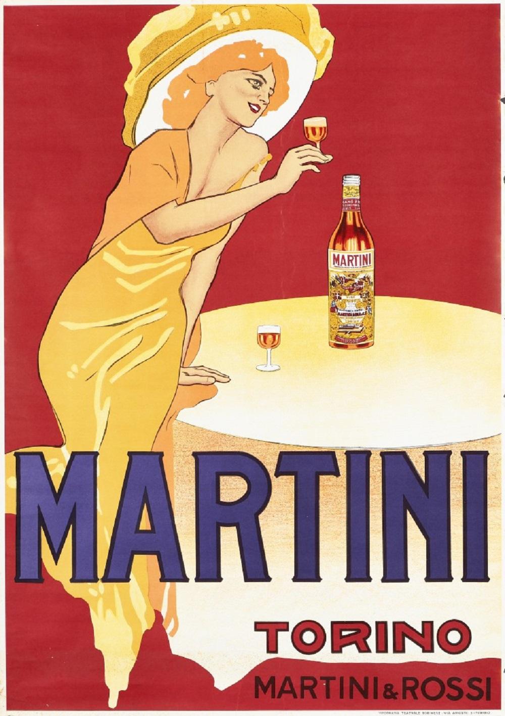 MARCELLO DUDOVICH 1878-1962 Martini (later reprint) 1960 circa sold by Aste Bolaffi, lot 25 — auction record photograph