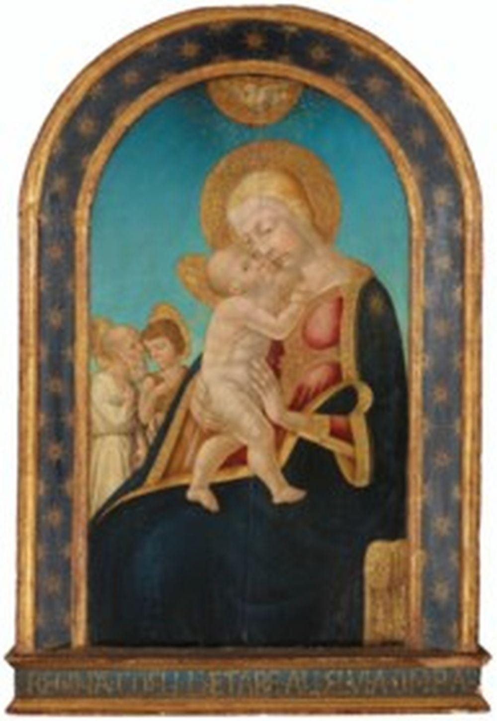 Neri di Bicci comparable auction result: neri di bicci florence 1418 1492 the madonna and child with saints jerome and john the baptist