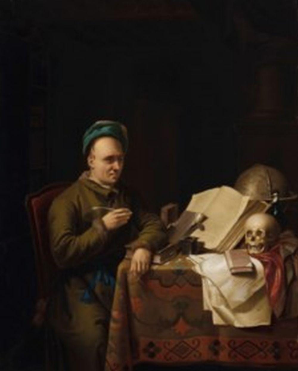 Justus Juncker comparable auction result: justus juncker mainz 1703 1767 frankfurt a scholar in his studio