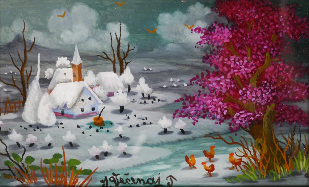 Ivan Vecenaj comparable auction result: ivan vecenaj croatian reverse painting